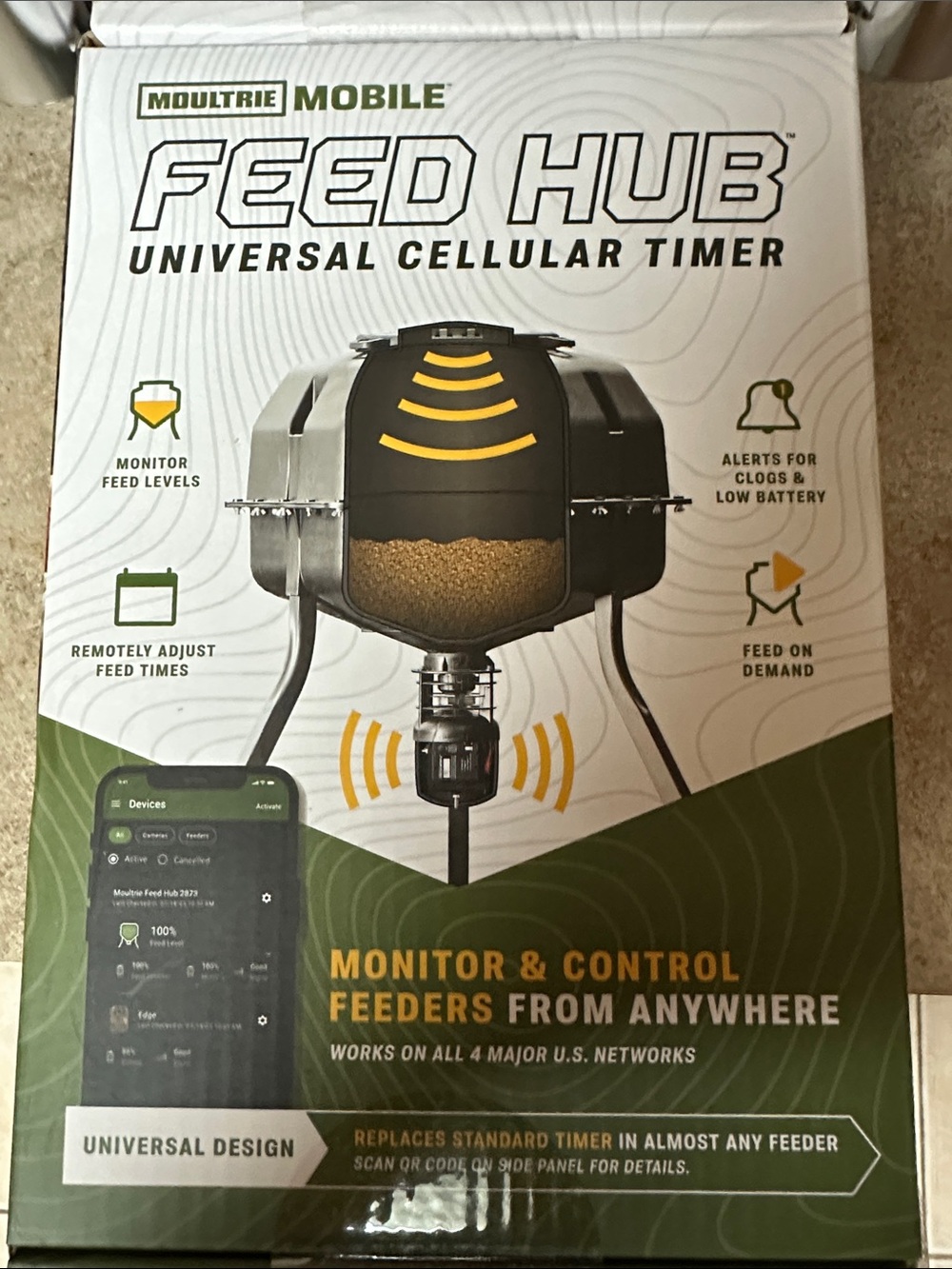 Moultrie Feed Hub Universal Cellular Timer - Green/Black